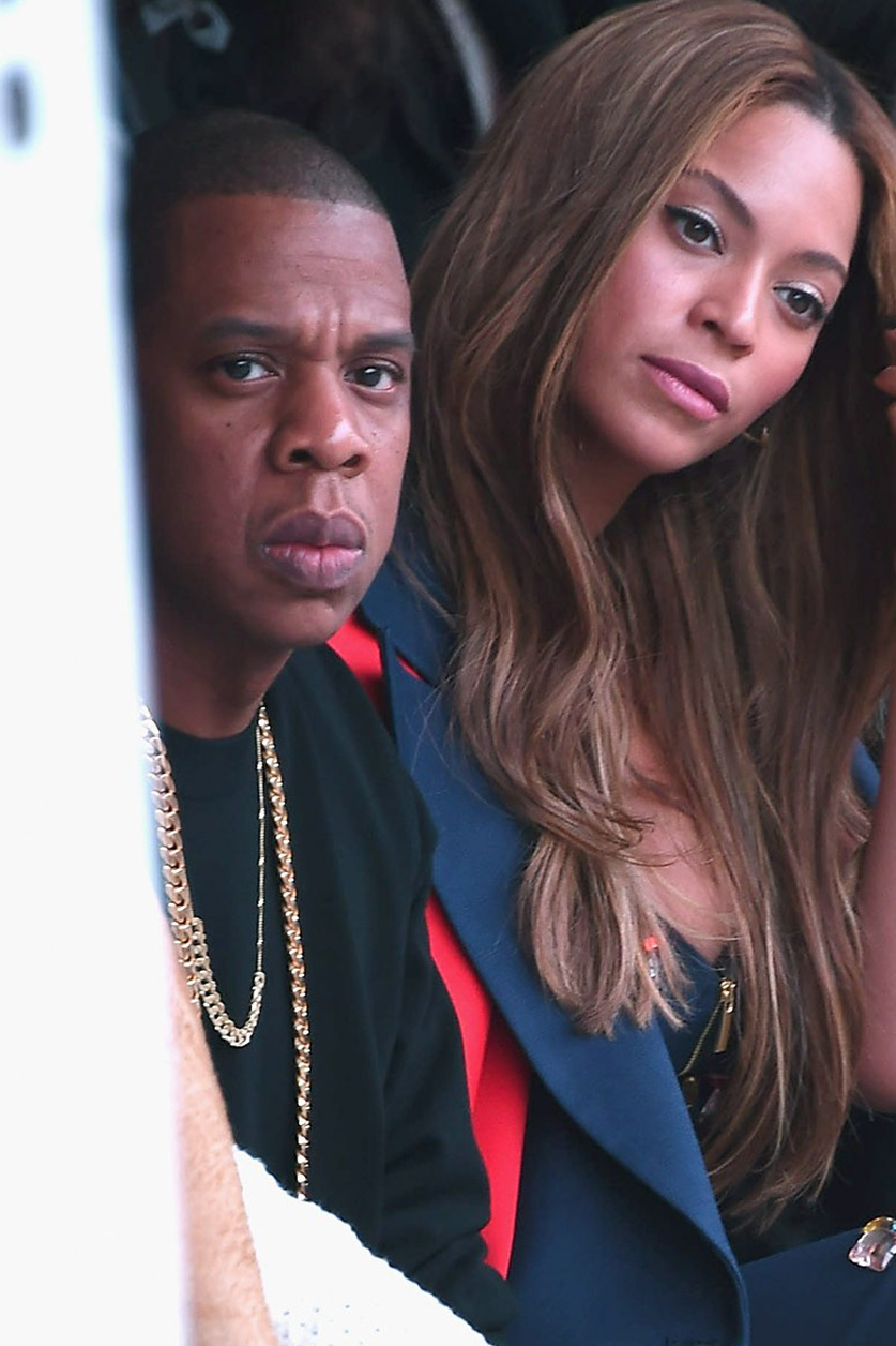 girlsluvbeyonce: Beyoncé &amp; Jay Z at Kanye West X Adidas Fashion Show  