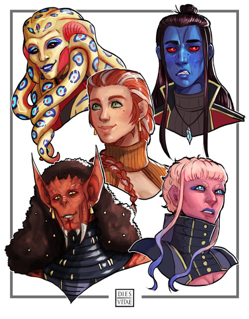 Some other headshots! This time is about Star Wars OCS! ✦ Madame Nila, Nautolan fashion designer and