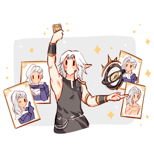 fenrishion:I HC Urianger’s AST cards have custom Moenbryda sleeves-“Thou hast been buffeth. Go forth