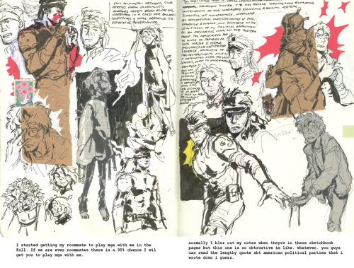 preview of some of my sketchbook pages from the 120 pg pdf compiling my last year of sketchbooks on 