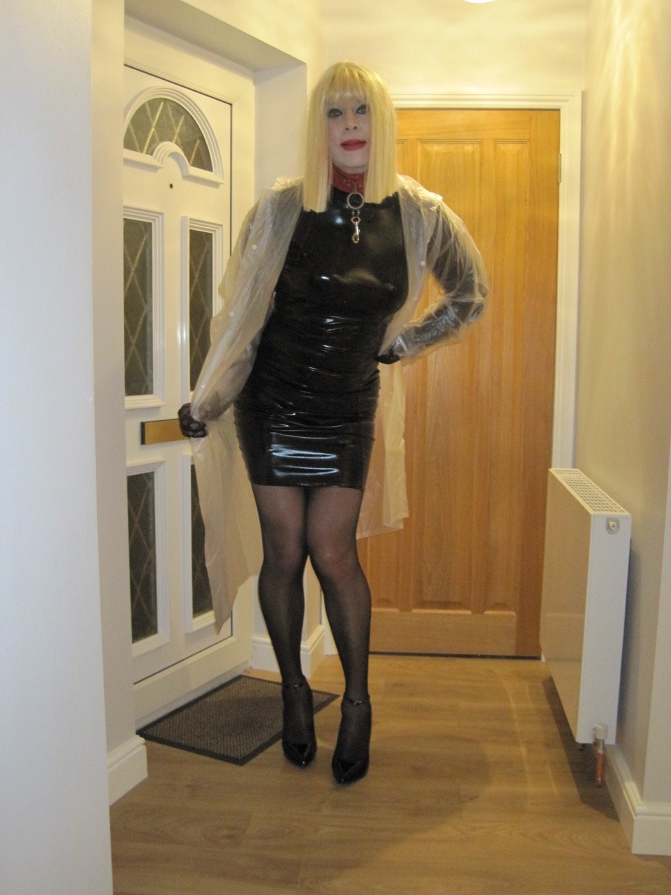 PatsyPVC Sissy Fetish Slut Dressed In A Shiny PVC Dress And See Through