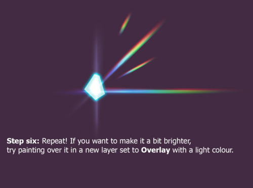 larndraws:I was asked how I made the rainbow light effect in my last piece, so I put together a quic