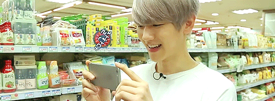 “the way he smiles at chanyeol acting dumb
”