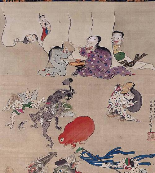 japaneseaesthetics:Night Procession of the Hundred DemonsHyakki yagyô zu百鬼夜行図Kano Tansui Moritsune19