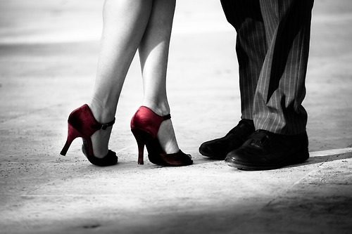 firefly-flashes:  “Will I know you?” he asked. “I’ve never seen your face.”“Red shoes,” she said with a smile. He could hear it. “And a little black dress.”“And no panties,” he added. He could