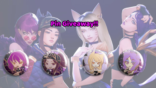 We’re doing a button giveaway with the designs for our KDA Kickstarter (Please check it out he