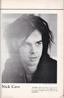 sallybakedchocolatecakes:Nick Cave 1986 pic;Midori