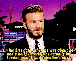 David Beckham sharing stories about Brooklyn’s (@brooklyn77b) first date on national television much to his embarrassment. Well done David and Victoria. Parenting done right. xD