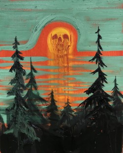 thunderstruck9: Kim Dorland (Canadian, b. 1974), Last Light, 2018. Oil on canvas, 76 x 61 cm.