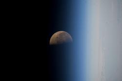 canadian-space-agency:  The Moon setting