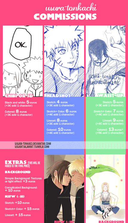 Usura-tonkachi COMMISSIONS AprilRULES AND CONDITIONS- If you want a Commission send me a NOTE- I will only accept PayPal. (you have to pay paypal fees)- Payment MUST be donate first.- NO Refund or Payment back.- If your commission is an OC, please send