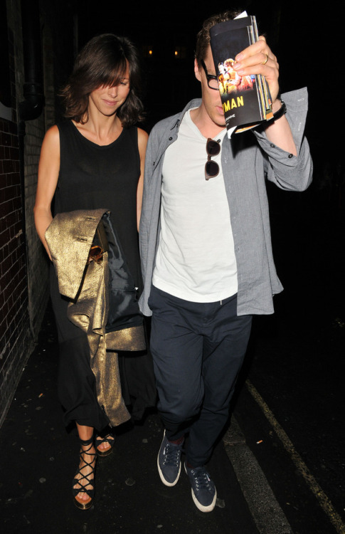 Enjoying a date night together, Benedict Cumberbatch, 41, and Sophie Hunter, 39, were spotted exitin