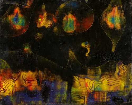 theegoist:Max Ernst (German, 1891-1976) - Le Gulf Stream, Oil on wooden panel, 32,5 x 41 cm ca. 1954