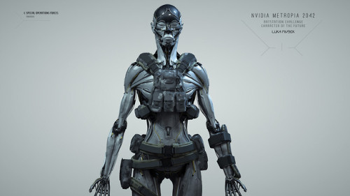 theartofmany: Artist:  Luka MivsekTitle:  NVIDIA Metropia 2042 | Character of the Future“Inside out character design for Artstation challenge NVIDIA Metropia 2042Final version is military adaptation of universal bipedal robotic platform mimicking human