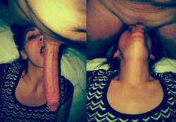 thesecretdom:  That image of her throat is amazing.  What a well-trained girl.