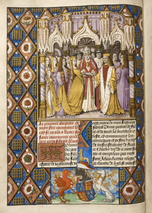 richmond-rex:MS Royal 20 E VI — The wedding of Henry V and Catherine de Valois as depicted in 