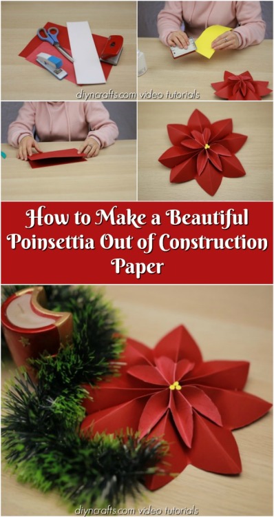 Video tutorial: www.diyncrafts.com/46409/decor/how-to-make-a-beautiful-poinsettia-out-o