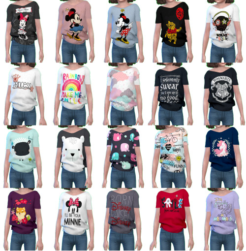 Here’s another one for the little ladies! :D I can’t never have enough of printed shirts in my game 