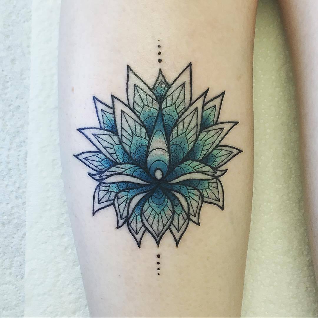 Agave tattoo located on the tricep illustrative style