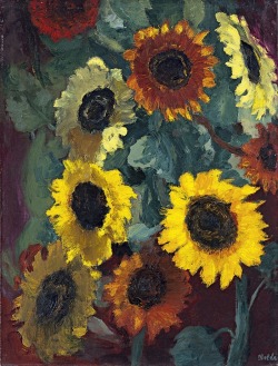 lonequixote:Glowing Sunflowers ~ Emil Nolde