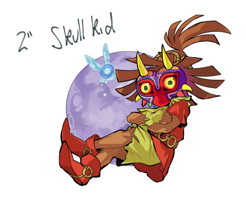 Skull kid charm we sold at smash, he’s really fun to draw because he has a really strong silho