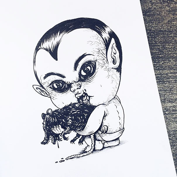 asylum-art:  Baby Terrors by Alex Solis  - onCargo, Artist onTumblr 