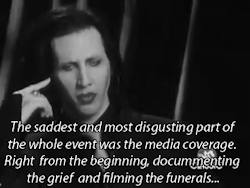 starsintheground:  Marilyn Manson talking about the Columbine massacre. 