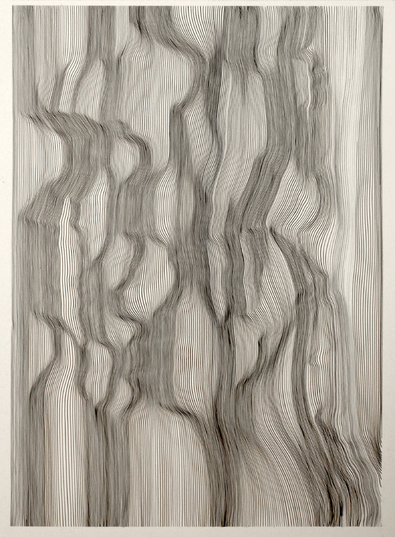 made-to-mention:  Each Line One Breath by John Franzen he creates textured drawings