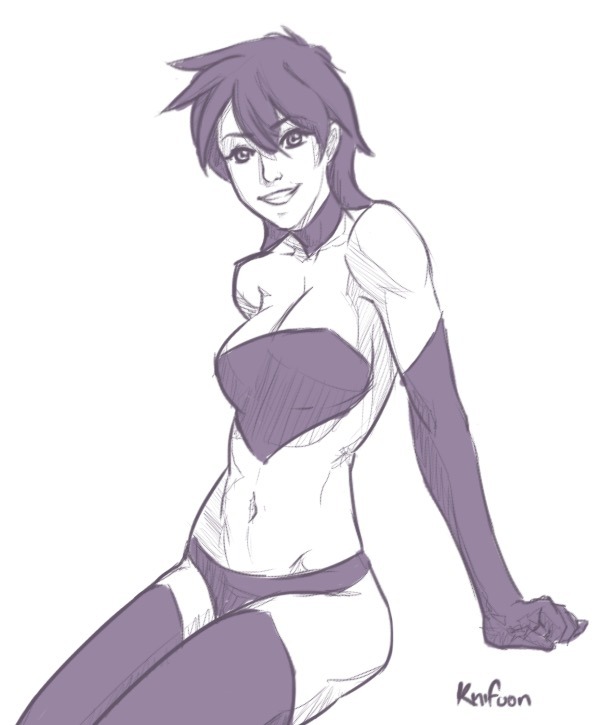 A sketch of psuedofolio &rsquo;s cassiopeiaquinn.I did it as a warm up. Still