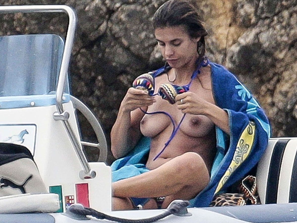 toplessbeachcelebs:  Elisabetta Canalis (Italian Actress) topless in Sardinia (July