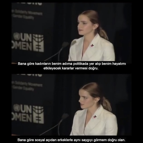 allahdiyengobekdeligi:  Emma Watson’ın kadın-erkek eşitliği hakkında başlattığı #HeForShe adlı hareket için Birleşmiş Milletler’deki konuşmasından bir kısım…  Eğer tamamını dinlemek istiyorsanız Mine Yağız’ın çevirisiyle: