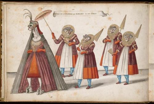 Costumes for the court “Ballet of the Dowager Billebahaut” by Daniel Rabel ,1626