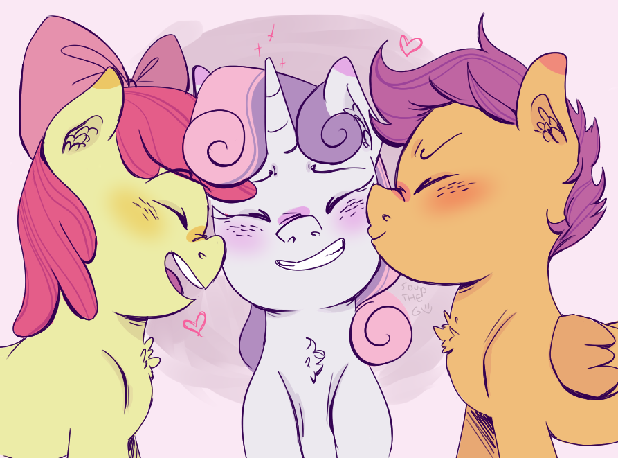 maddzroks: theyve both got a crush on sweetie belle but she doesnt mind at all x)