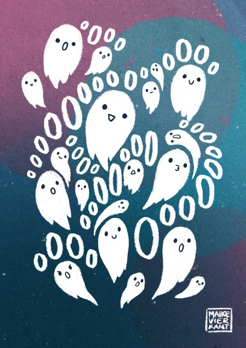 maikevierkant:   Been watching spooky movies so spooky things I doodled~   society6 ☆ Redb