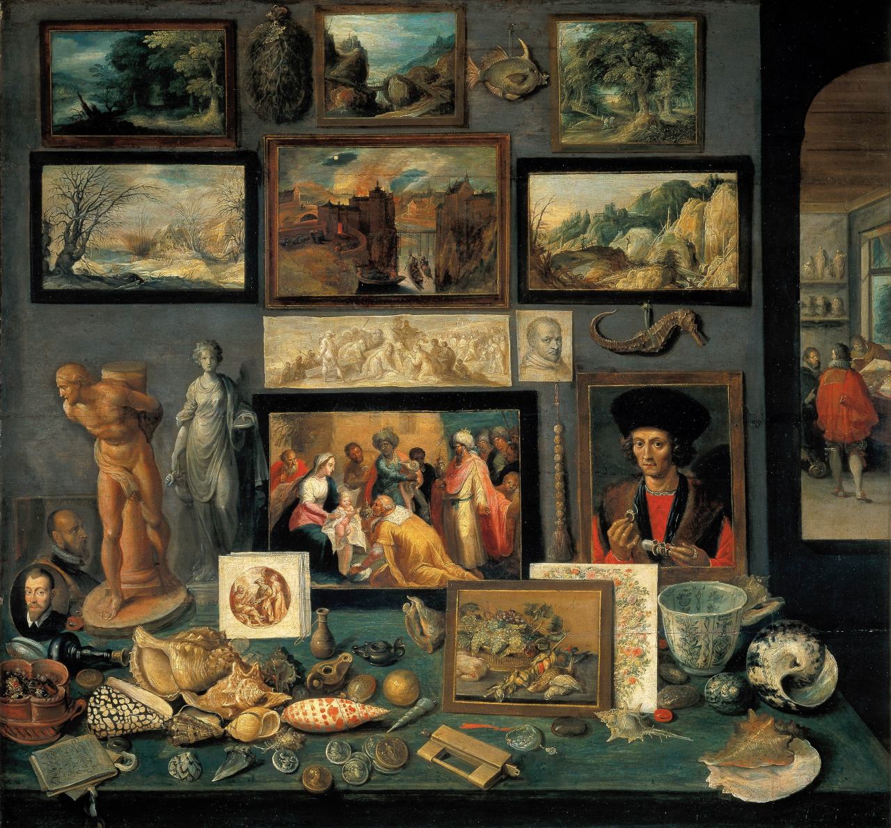 bonjourtableau:  Chamber of Art and Curiosities, 1636, Frans Francken II, Kunsthistorisches