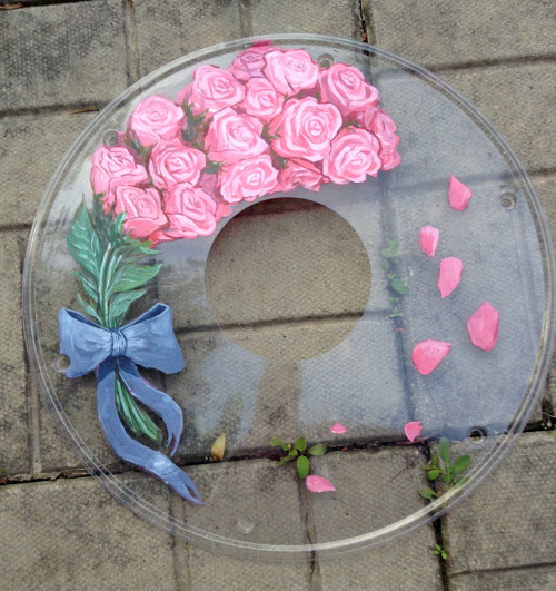 spoonie-living: 65pinkroses: Amazing spoke guard art for my wheelchair done by my lovely cousin (go 