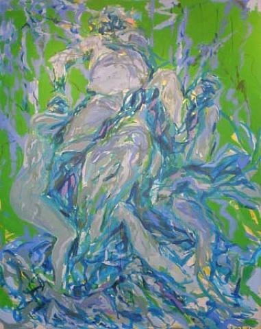 Bacchus #69 (purple and green), 1982, Elaine de Kooning