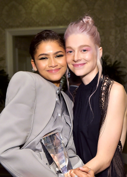 hunterschafer: Hunter Schafer and Zendaya attend ELLE’s 26th Annual Women In Hollywood Celebration 