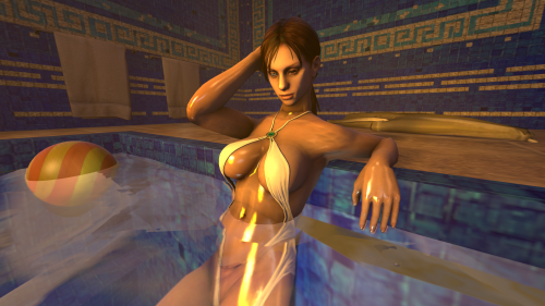 epochtt:  Ms. Valentine’s wet holiday. Special thanks to @vgf-sfm for showing me how to make models look so wet and tasty. 