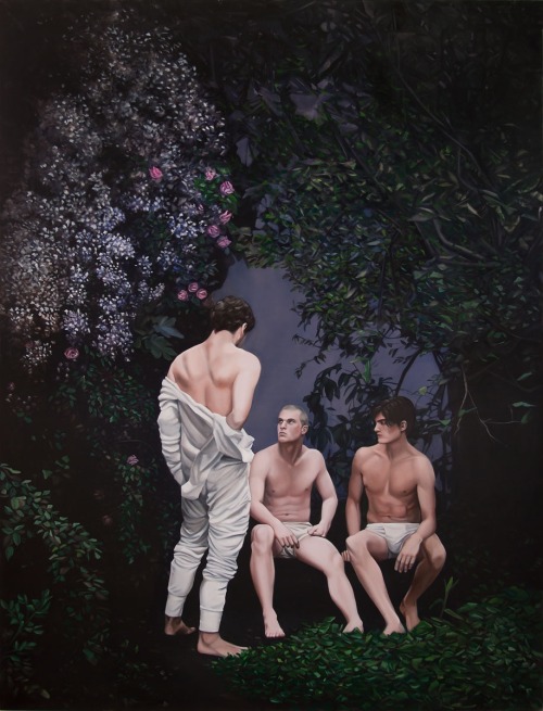 José Pedro Godoy | Tres hombres 2012 | óleo sobre tela | 150 x 200 cm  