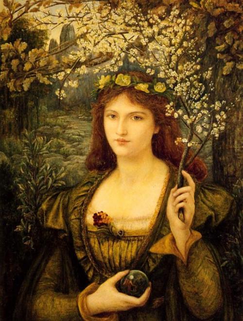 womansart:Madonna Pietra degli Scrovigni,, Marie Spartali Stillman, 1884.