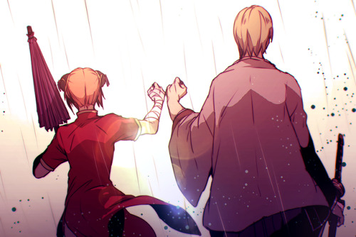 okita-kagura8:Even though they always seem to be angry at each other. They still care for each other