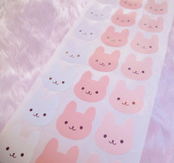 Ninefruitspie:  Bunny Stickers At Lollypop Fox On Etsy 