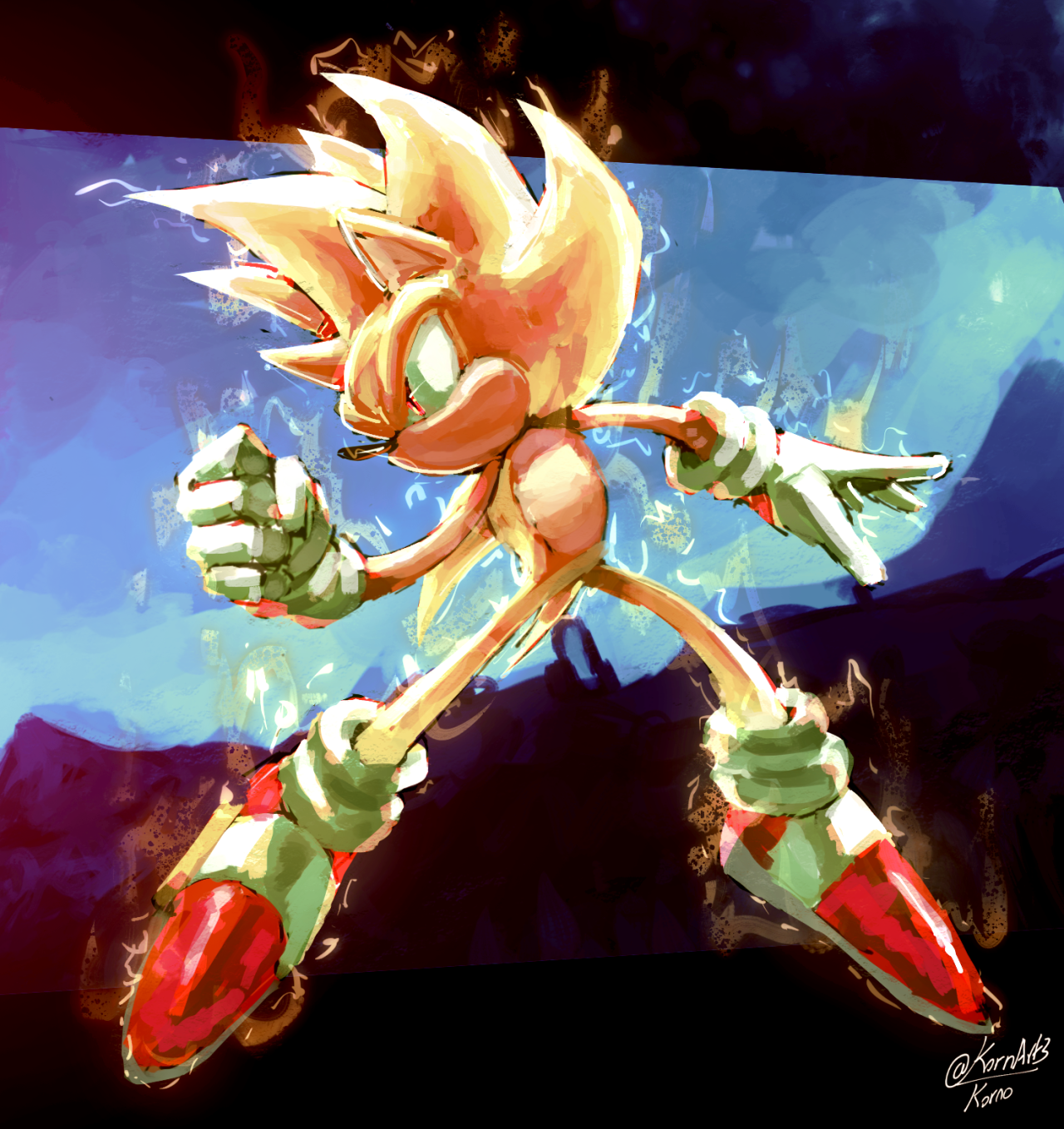 Super Sonic - Glowing Effect Test by BessuAnimations on Newgrounds