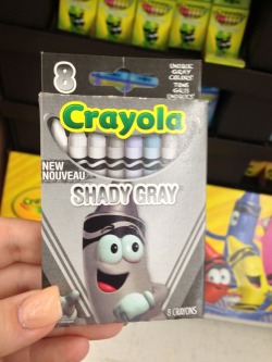 glowofgomez:  The shadiest box of crayons.   8 shades of grey.