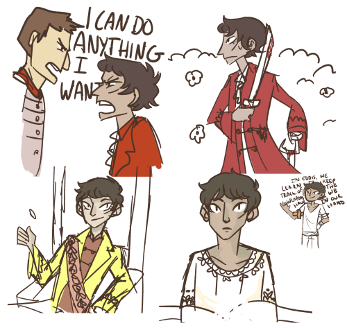 femalemaincharacter: some doodles of eugenides i made while rereading the king of attolia that id re