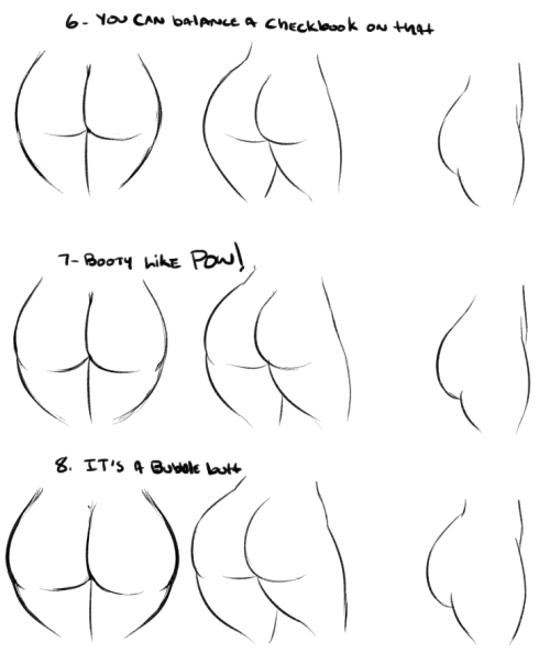 asknikoh:  whackyscissors:  did a booty scale, as a reference for future works—-maybewhats your favorite number? Can you spot your character’s butt scale from this chart?  i aprobe of this. and i believe i will use it as reference for commissioners