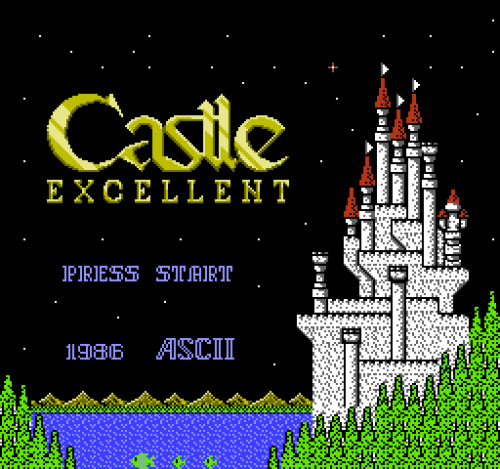 CASTLE EXCELLENTNES, 1986. Game developed and published by ASCII.