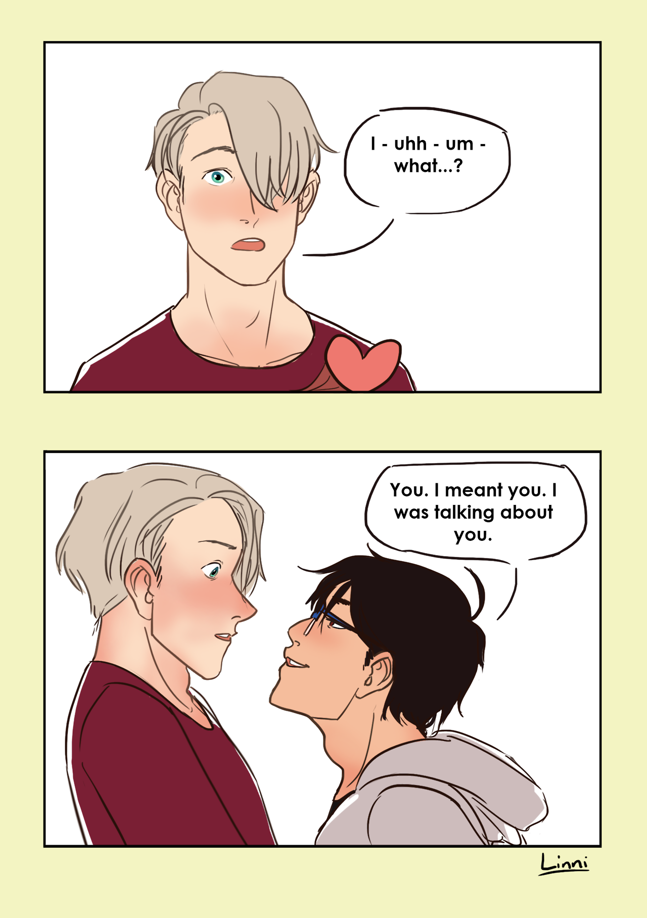 linni-t: Inspired by this because I love the idea of Yuuri getting comfortable enough