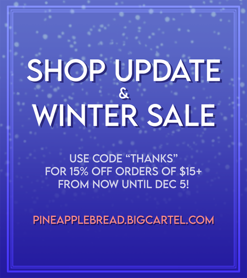 ❄️ SHOP UPDATE &amp; WINTER SALE ❄️New prints as well as the highly requested Steve &amp; To